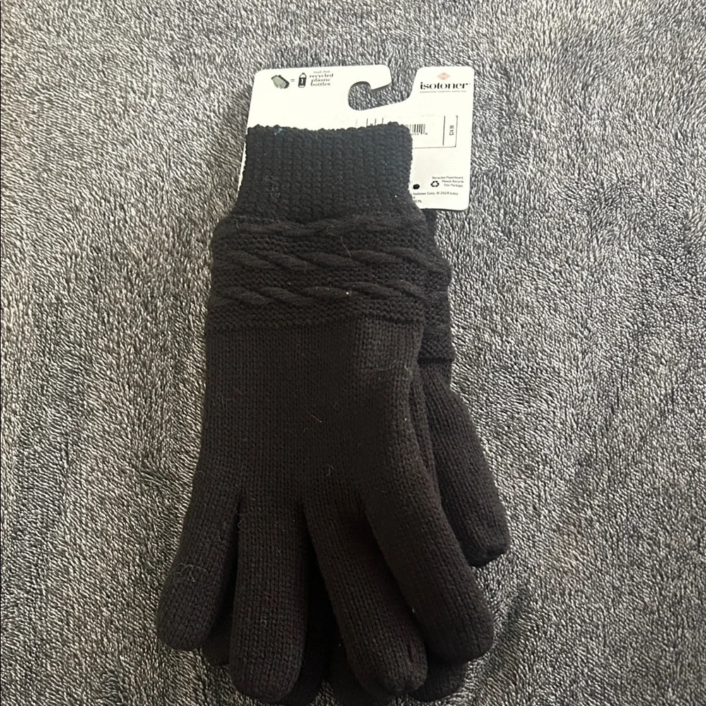 Isotoner women's Dark Knit Gloves - Picture 2 of 2